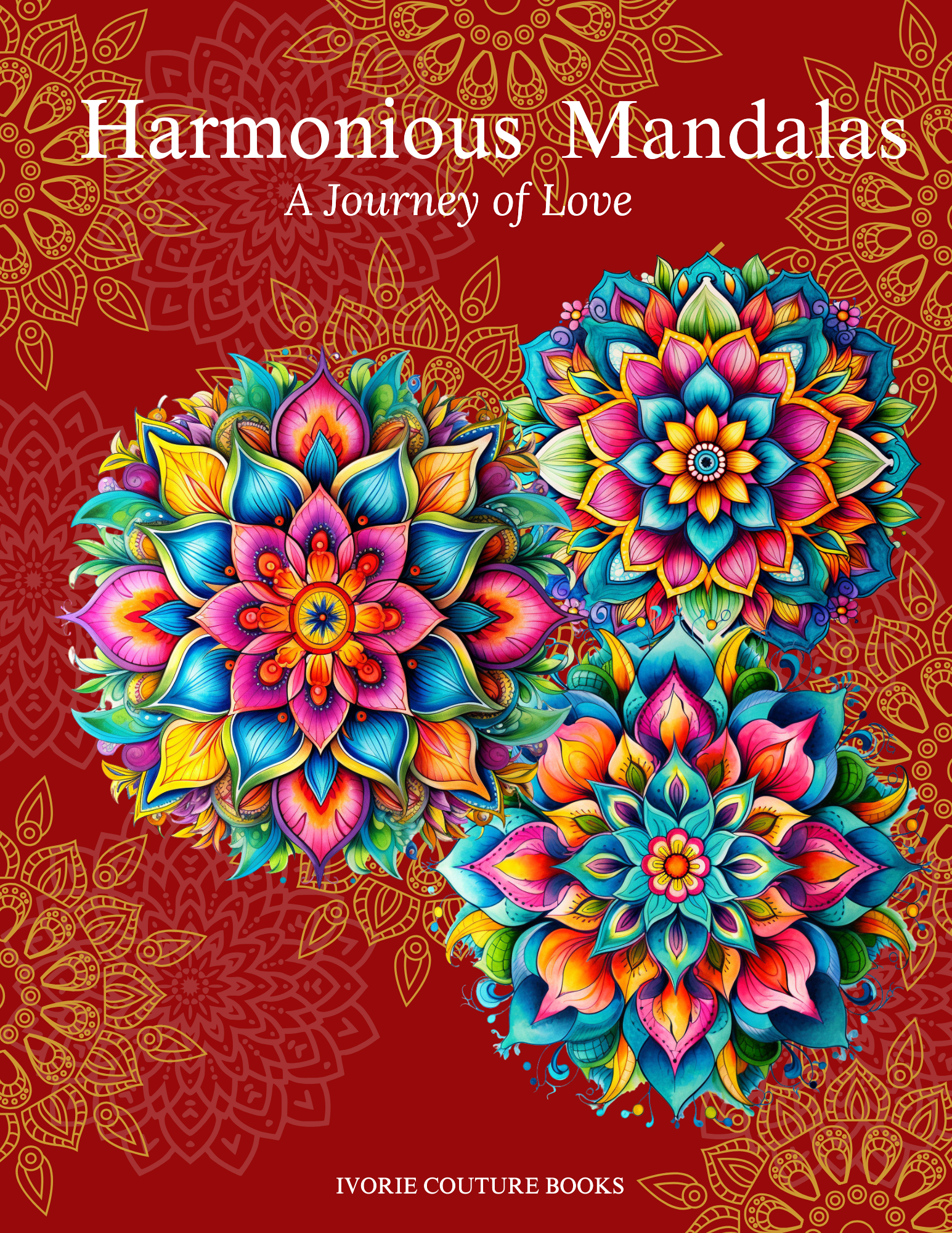 Harmonious Mandalas: A Journey of Love (Red Cover)