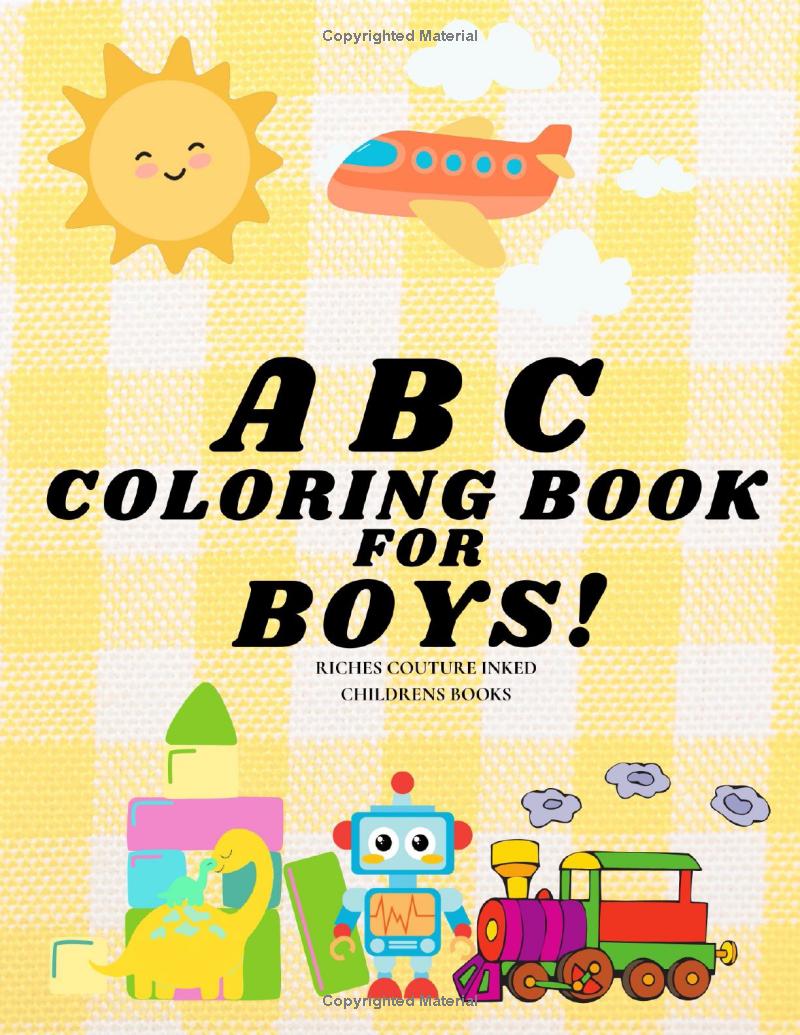 Ivorie Couture ABC Coloring Book For Boys! Riches Couture Inked amazing coloring 