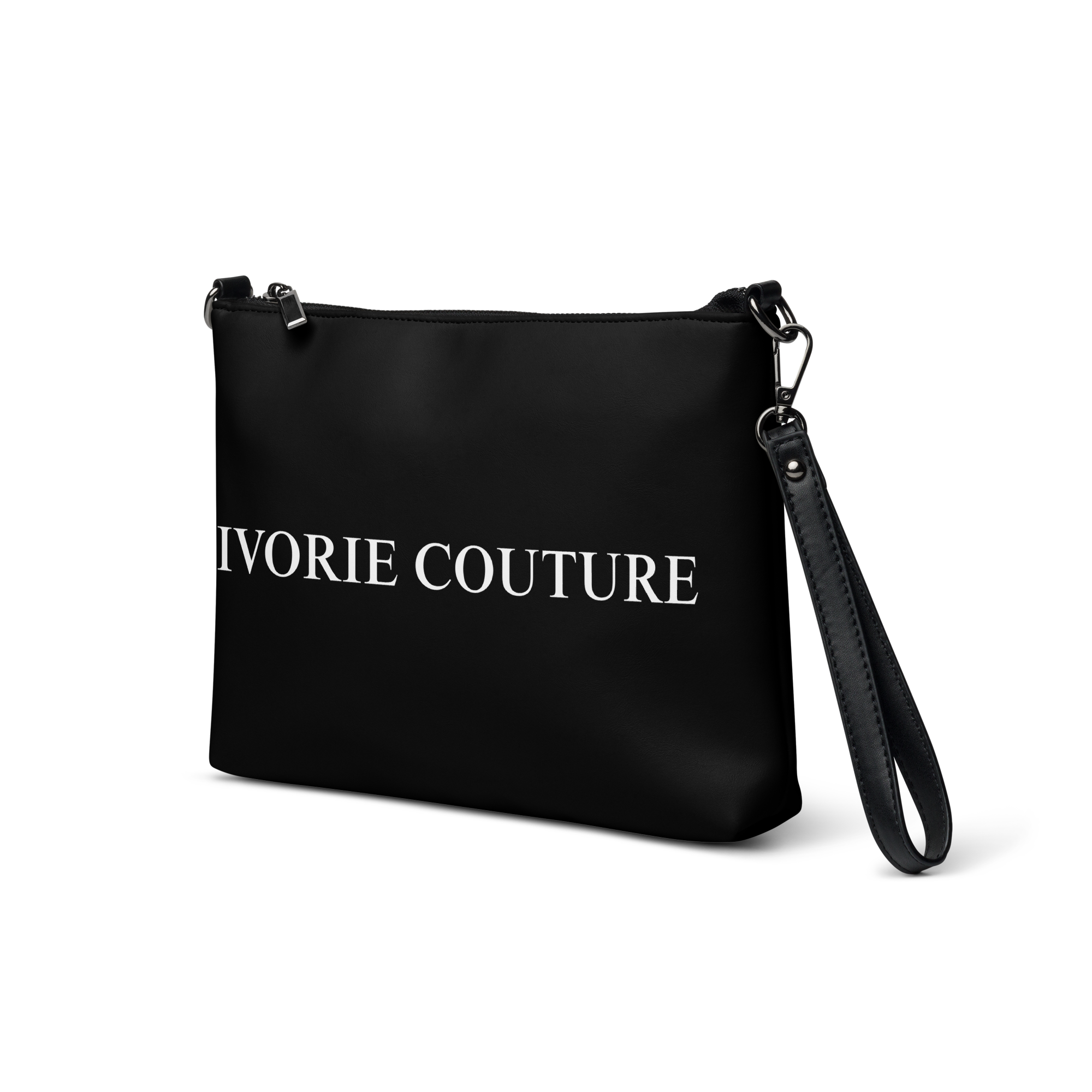 Ivorie Couture Signature Noir Crossbody Handbag Crossbody bag black left side view