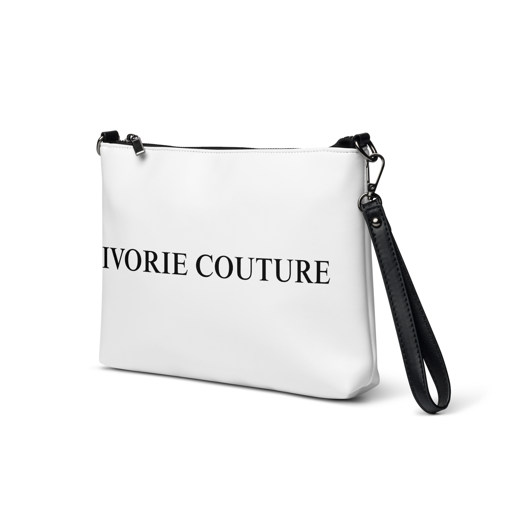 Ivorie Couture Blanca Crossbody bag purse White left side view